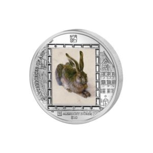 Brytyjskie Wyspy Dziewicze 2011 - 10$ Masterpieces of Art - Młody Zając - Albrecht Dürer - 1 uncja Srebrna Moneta