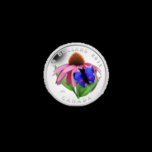 Kanada 2012 - 20$ Murano Glass - Aster with Venetian Bumble Bee - 1 oz. Silver Proof Coin