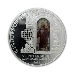 Cook Islands 2012 - 10$ Okna Niebios Katedra Sobór św. Izaaka w Sankt Petersburgu - Srebrna Moneta