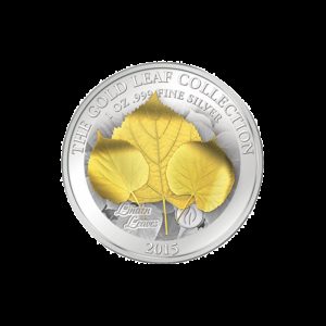 Samoa 2015 - 10$ Seria Złote Liście Klonowe 3D Lipa - 1 oz. Srebrna Moneta