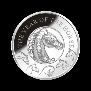 Fidżi 2014 - 1$ Koń Filigranowy Chiński Rok Konia - Srebrna Moneta