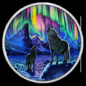 Kanada 2016 - 30$ Zorza Polarna Moneta świecąca w Ciemności - 2 oz. Srebrna Moneta