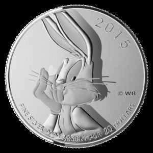 Kanada 2015 - $20 for $20 Looney Tunes Królik Buggs - 1/4 oz Srebrna Moneta