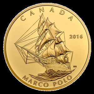 Kanada 2016 - 200$ Marco Polo Kanadyjski Żaglowiec - 1 Uncja Czystego Złota