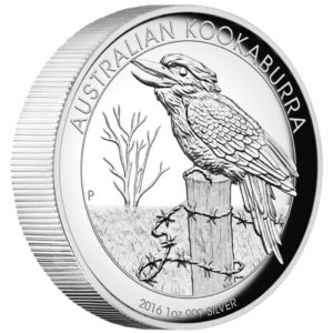 Australia 2016 - 1$ Kookaburra - 1 Uncja Wysoki Relief Srebrna Moneta