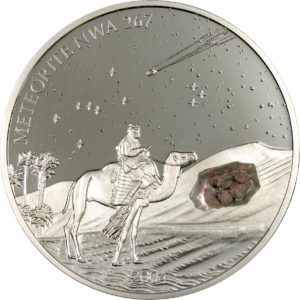 Liberia 2004 - 10$ Meteoryt NWA 267 - 2 Uncje Srebrna Moneta