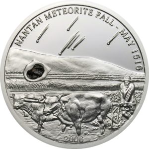 Palau 2006 - 5$ Meteoryt Nantan - Srebrna Moneta