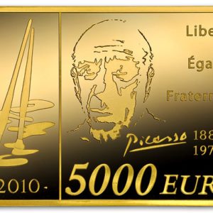 Francja 2010 - 5000 Euro Pablo Picasso - 1 kilogramowa Złota Moneta