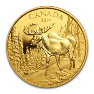 Kanada 2014 - $350 Ikony Kanadyjskiej Przyrody Majestatyczny Łoś "2" - 35 Gramów Czystego Złota