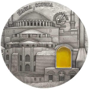 Palau 2016 - 10$ Mineral Art Bursztyn Bazylika Hagia Sophia "8" - 2 Uncje Srebrna Moneta